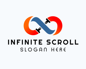 Infinity Paint Brush logo design