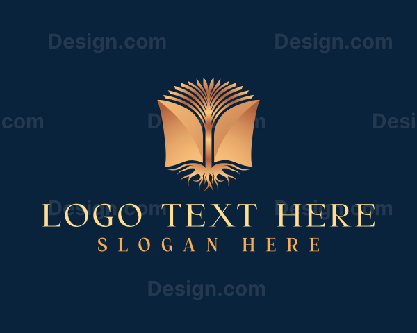 Elegant Tree Book Logo