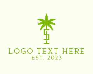 Palm Tree Letter S  logo