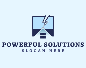 House Electricity Energy logo design