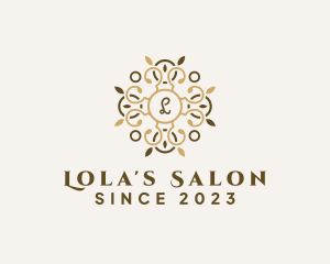 Floral Mandala Pattern Salon logo design