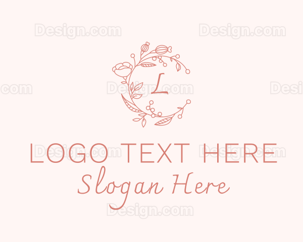 Spa Floral Wreath Logo