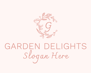 Spa Floral Wreath logo design