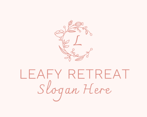 Spa Floral Wreath logo design