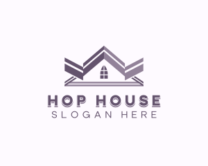 House Roof Construction logo design