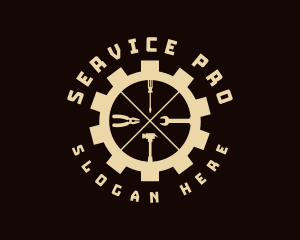 Repairman Tools Service logo design