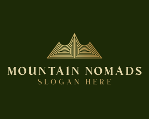 Premium Mountain Crown logo design