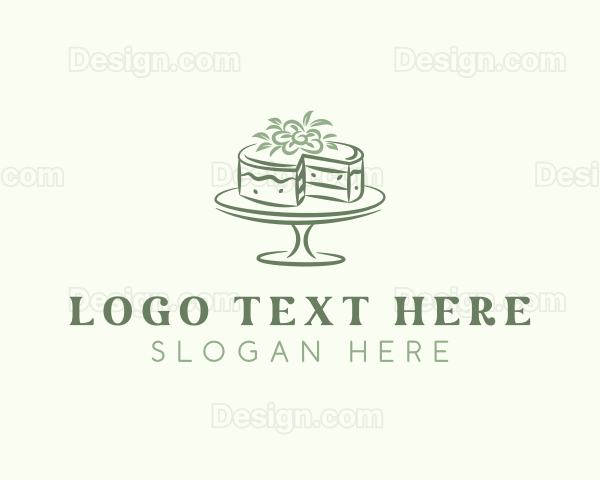 Floral Dessert Cake Logo