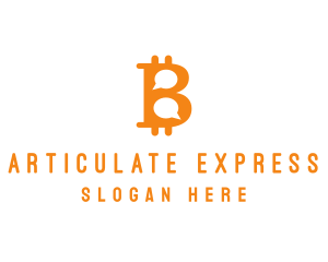 Bitcoin Chat Messaging logo design