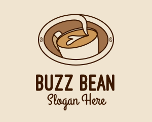 Latte Coffee Art  logo design