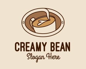 Latte Coffee Art  logo design