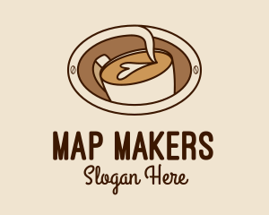 Latte Coffee Art  logo design