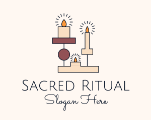 Religious Boho Candle logo design