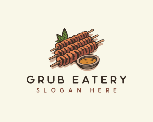 Intestine Barbeque Skewer logo design