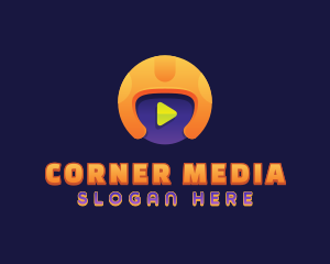 Helmet Media Player logo design