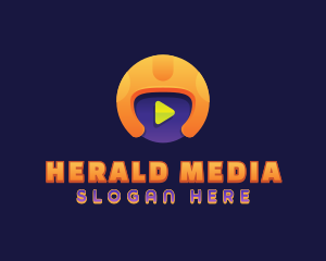 Helmet Media Player logo design