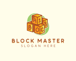 Preschool Toy Block logo design