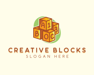 Preschool Toy Block logo design