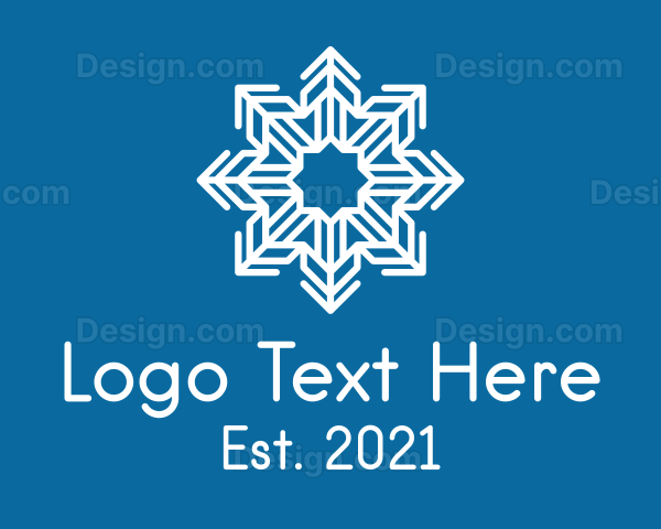 Snowflake Pattern Outline Logo