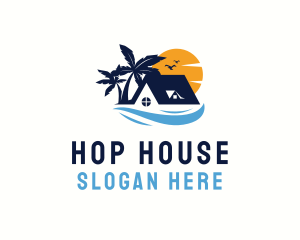 Tropical Beach House logo design