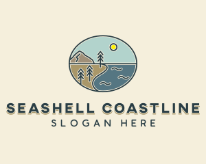 Lakeside Camp Scenery logo design