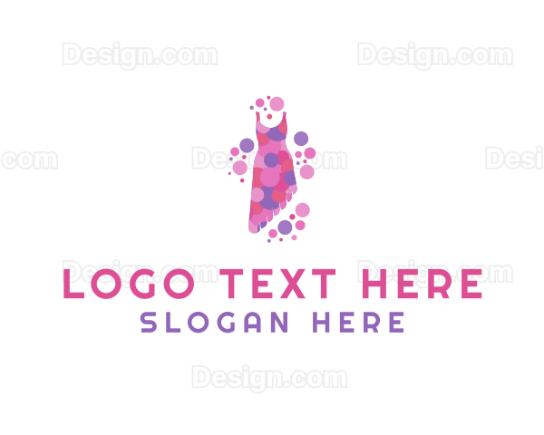 Pink Fashion Dress Logo