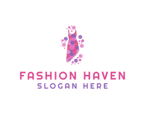 Pink Fashion Dress logo design