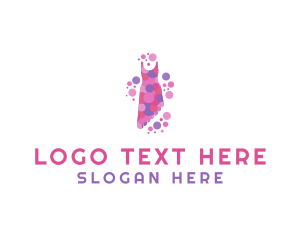Material - Pink Fashion Dress logo design