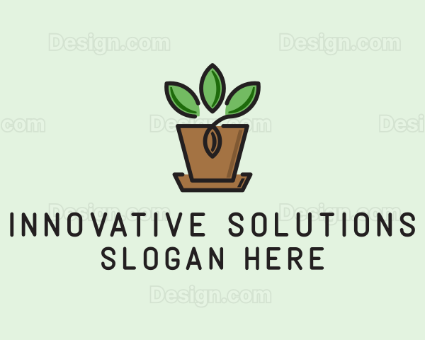 Garden Plant Pot Logo