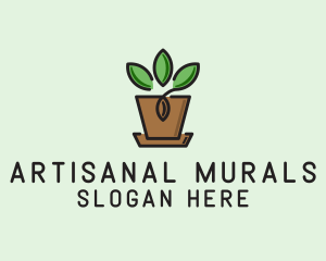 Garden Plant Pot  logo design