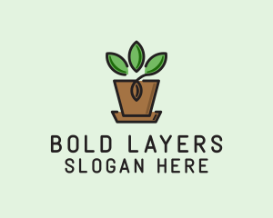 Garden Plant Pot  logo design