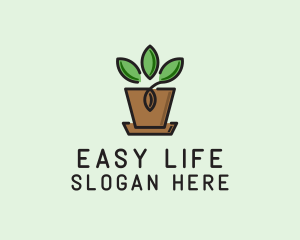 Garden Plant Pot  logo design