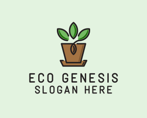 Garden Plant Pot  logo design