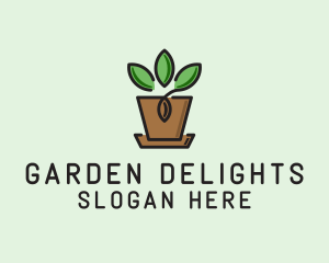 Garden Plant Pot  logo design