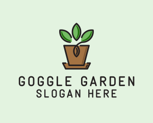 Garden Plant Pot  logo design