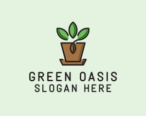 Garden Plant Pot  logo design