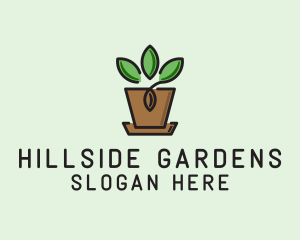 Garden Plant Pot  logo design