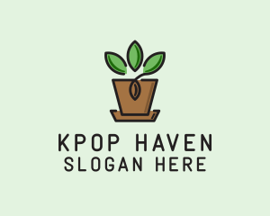 Garden Plant Pot  logo design