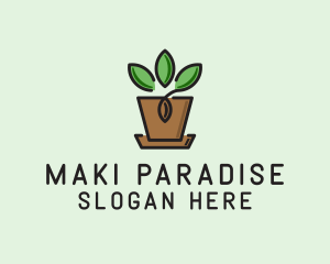 Garden Plant Pot  logo design