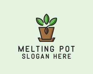 Garden Plant Pot  logo design