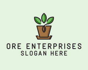 Garden Plant Pot  logo design