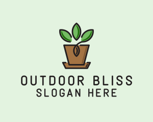 Garden Plant Pot  logo design