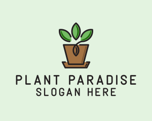 Garden Plant Pot  logo design