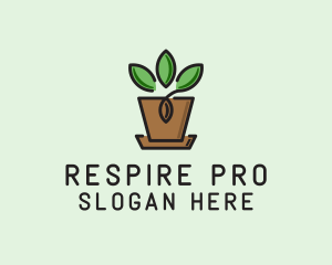 Garden Plant Pot  logo design