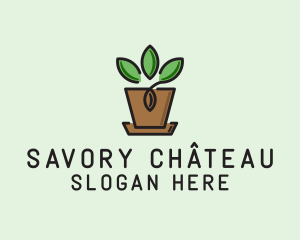 Garden Plant Pot  logo design