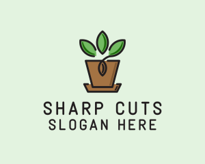 Garden Plant Pot  logo design