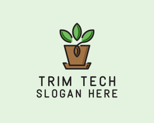 Garden Plant Pot  logo design