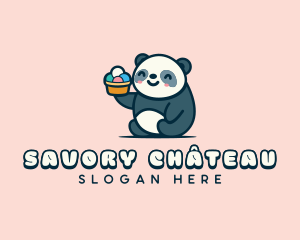 Panda Gelato Creamery logo design