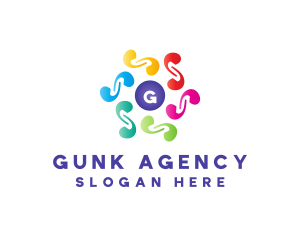 Multicolor Company Agency logo design