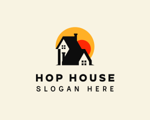 Roofing Town House logo design